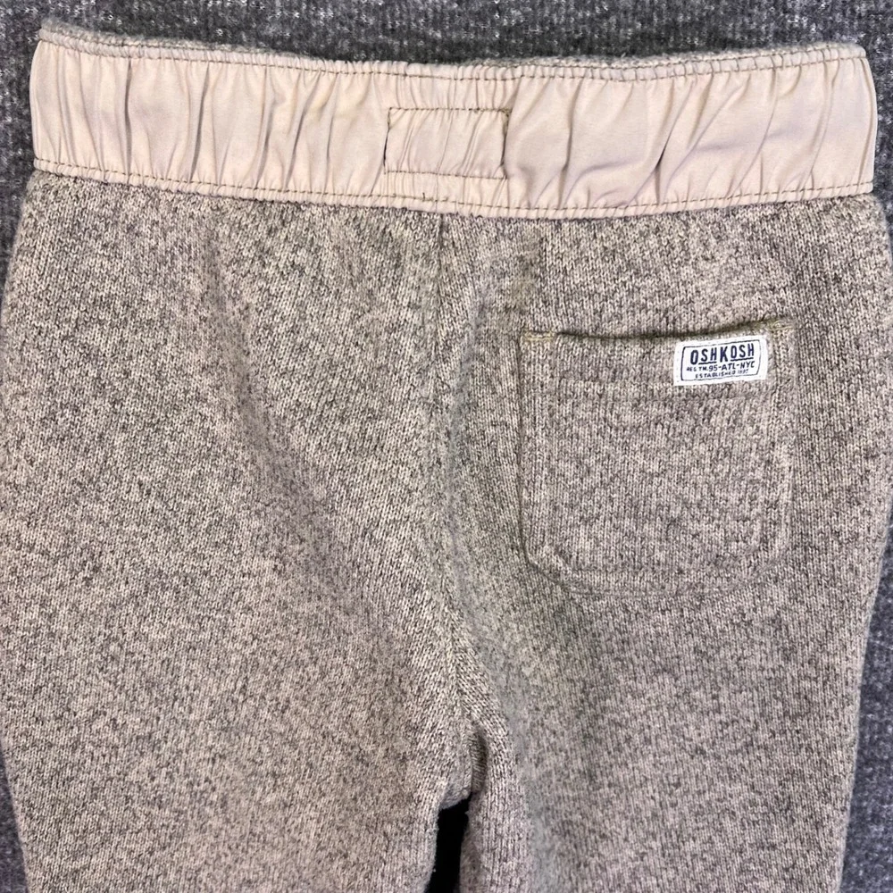 OshKosh Jogger Pants Toddler 3T Fleece Lined Casual‎ Winter Sweater Knit 19x14.5